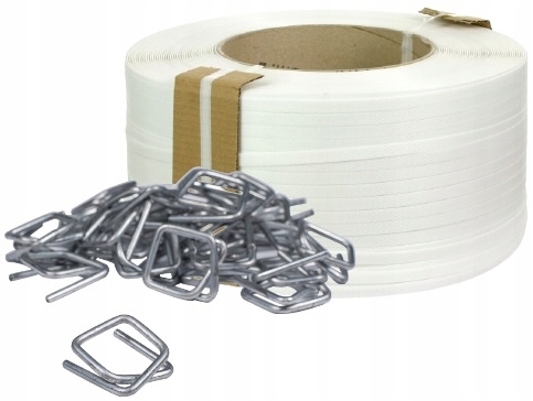 16mm TAŚMA PP SPINAJĄCA + zapinki druty ZESTAW