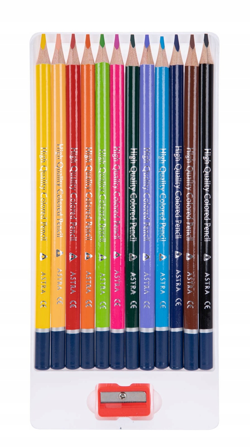 Kredki Ołówkowe Trójkątne Astra Vision 12 Kolorów Szkolne + Temp. Astra EAN (GTIN) 5900263060443