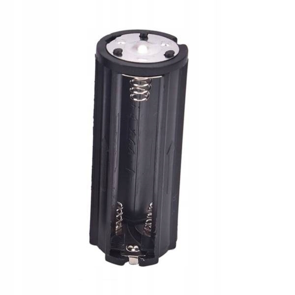 Koszyk na baterie 3x AAA 1.5V - pojemnik okrągły - czarny - koszyczek Kod producenta 18264