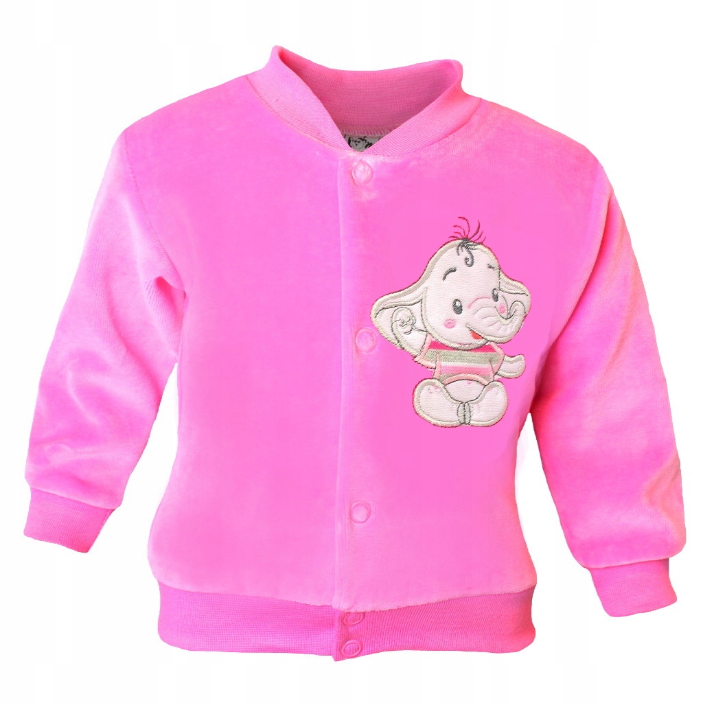 

Sweterek-Bluza niemowlęca welurowa rozpinana mal.