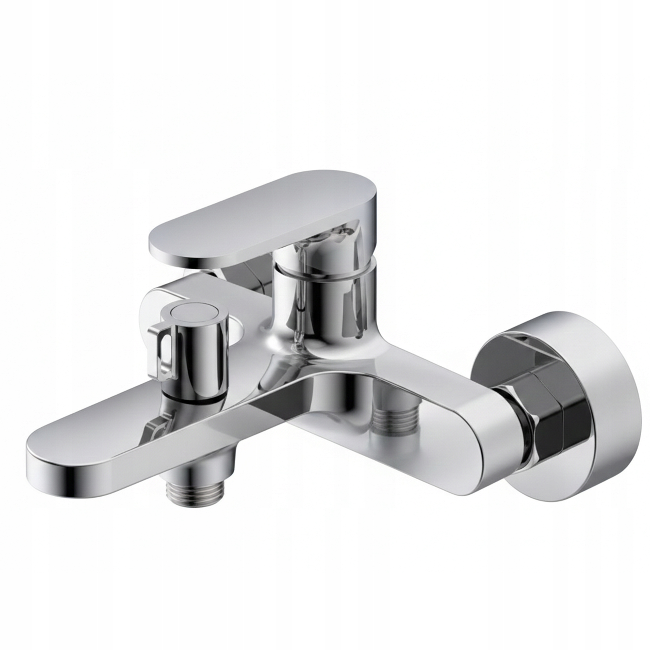 Nástenná vaňová batéria, chróm FRASER-03 Slim, hlavica 30 mm, kohútik do vane