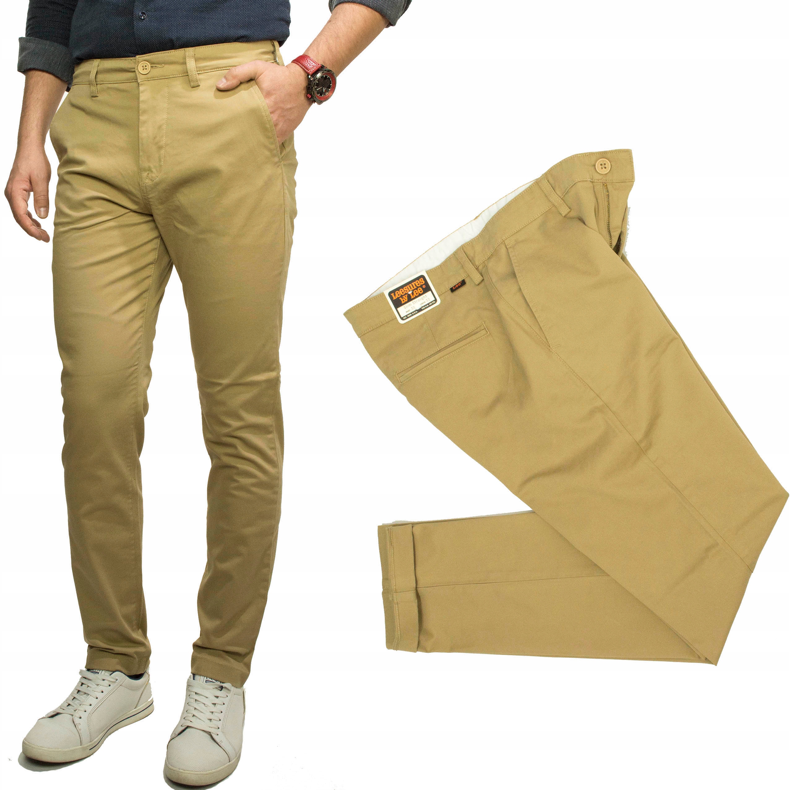 Lee Slim Chino Clay pánské látkové kalhoty W31 L32