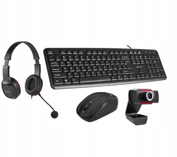 Zestaw Tracer Multi-office 4w1: klawiatura, mysz, kamera, słuchawki