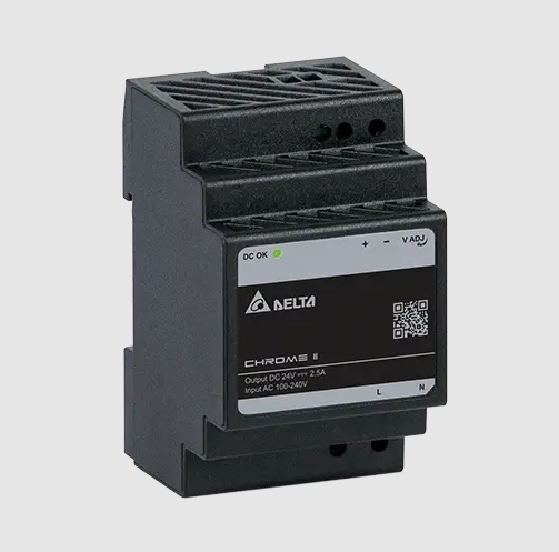 DRC-12V060W1RZ: Delta Din Rail 12V/4.5A, Chrome II