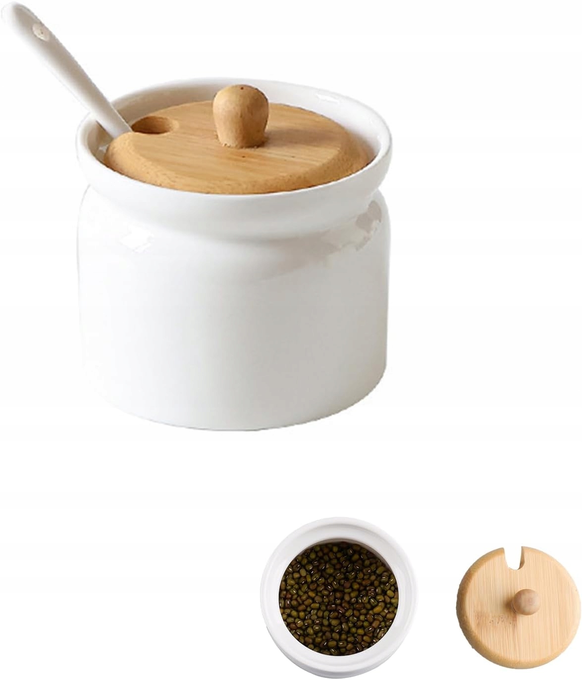 Keramická Cukřenka S Víkem A Lžičkou 180 ML