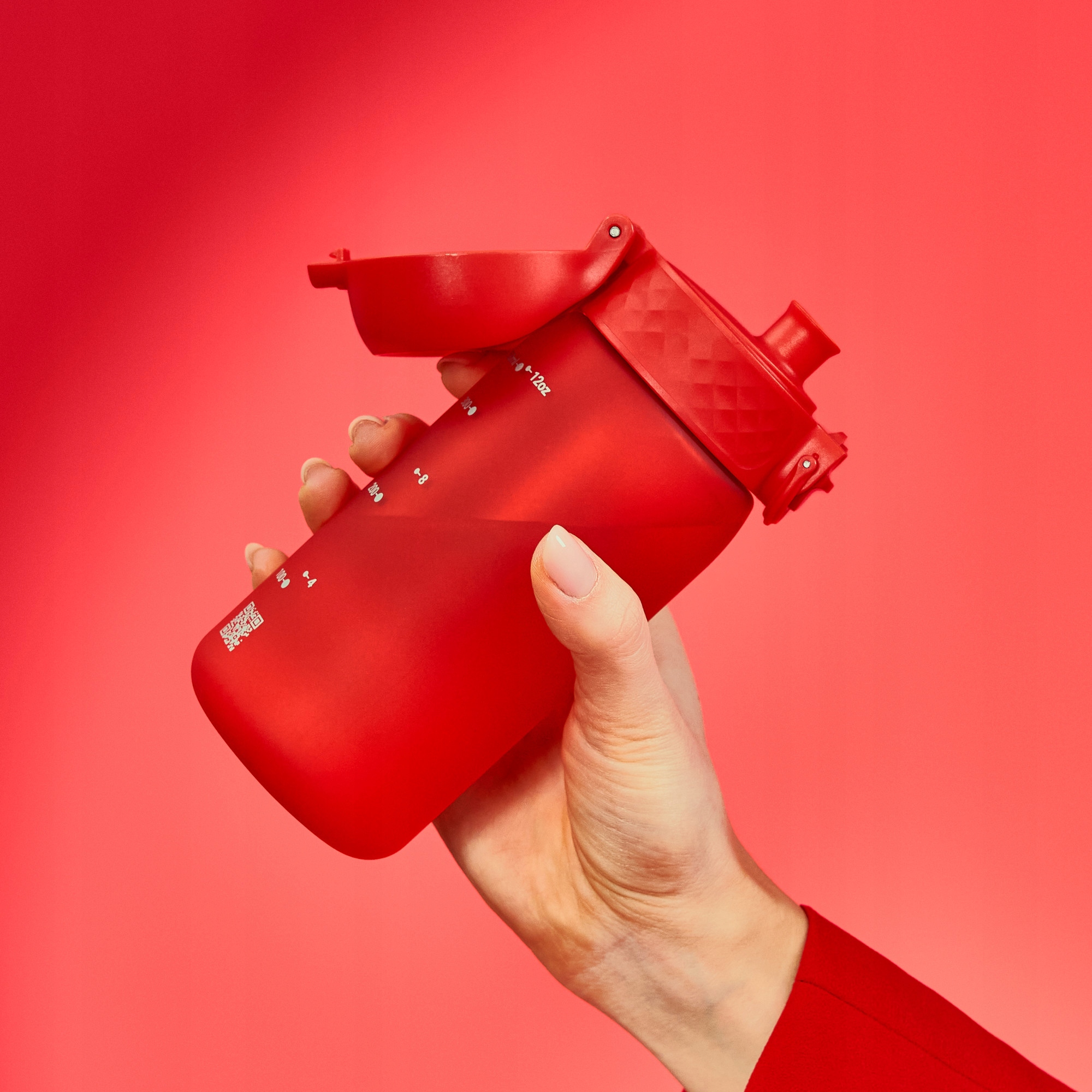 Mała butelka bidon na wodę czerwona Atest ION8 0,4 Marka Ion8