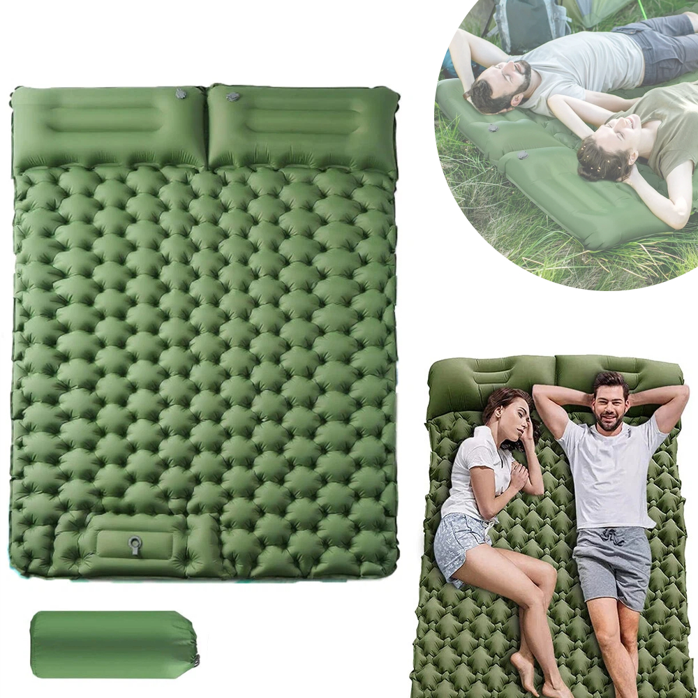 Samonafukovací podložka Matrace Karimatka dvoumístná s polštářem