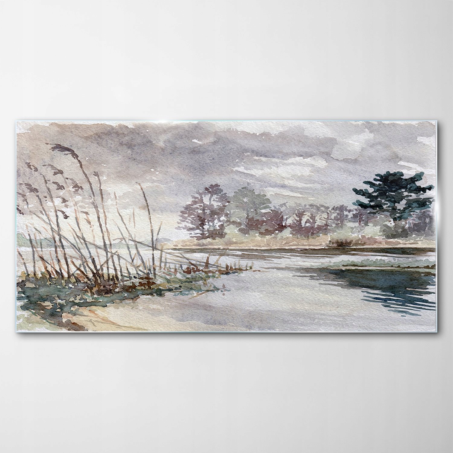 

Hartowany Obraz Szklany Akwarele Drzewa 140x70