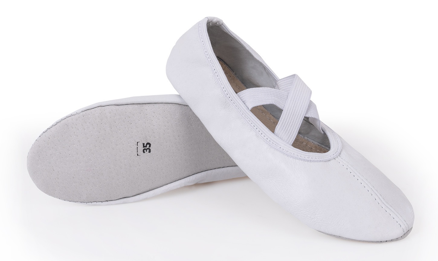 BALETKI DO TAŃCA NA BALET RYTMIKE BIAŁE SKÓRZANE