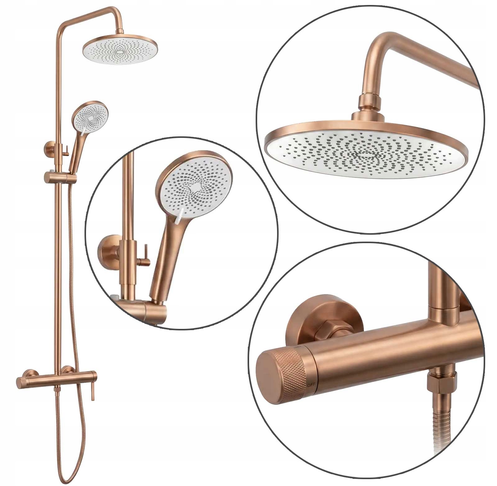 Nástěnná stříkací sada Rea Kartáčovaná měď Rivo Integrovaná bidetová sada
