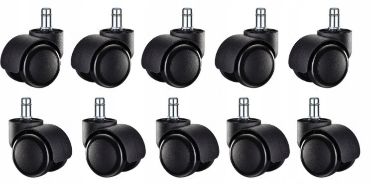 

10 sztuk Kółka do Fotela Kauczuk Guma 11mm