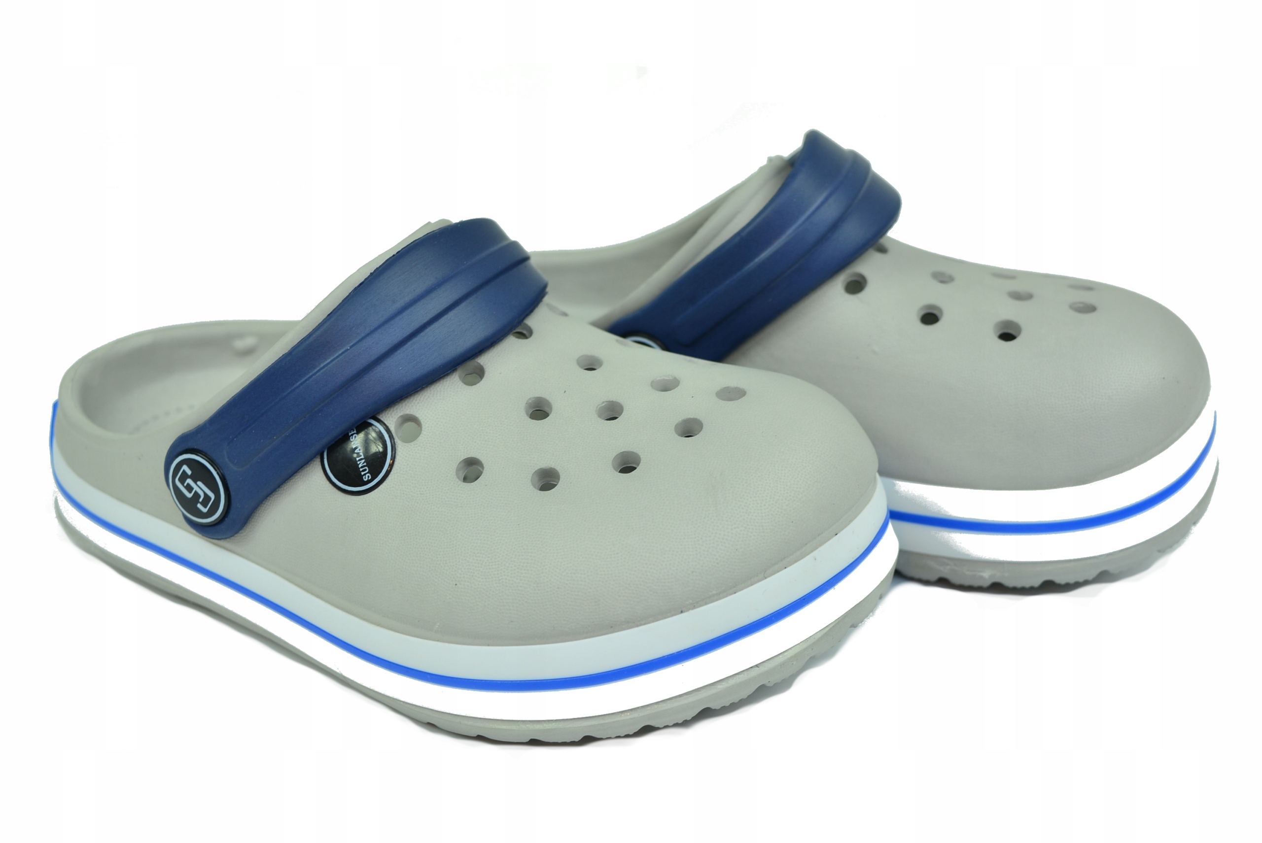 

Kroksy klapki dziecięce ogrodowe plaża szare G 24