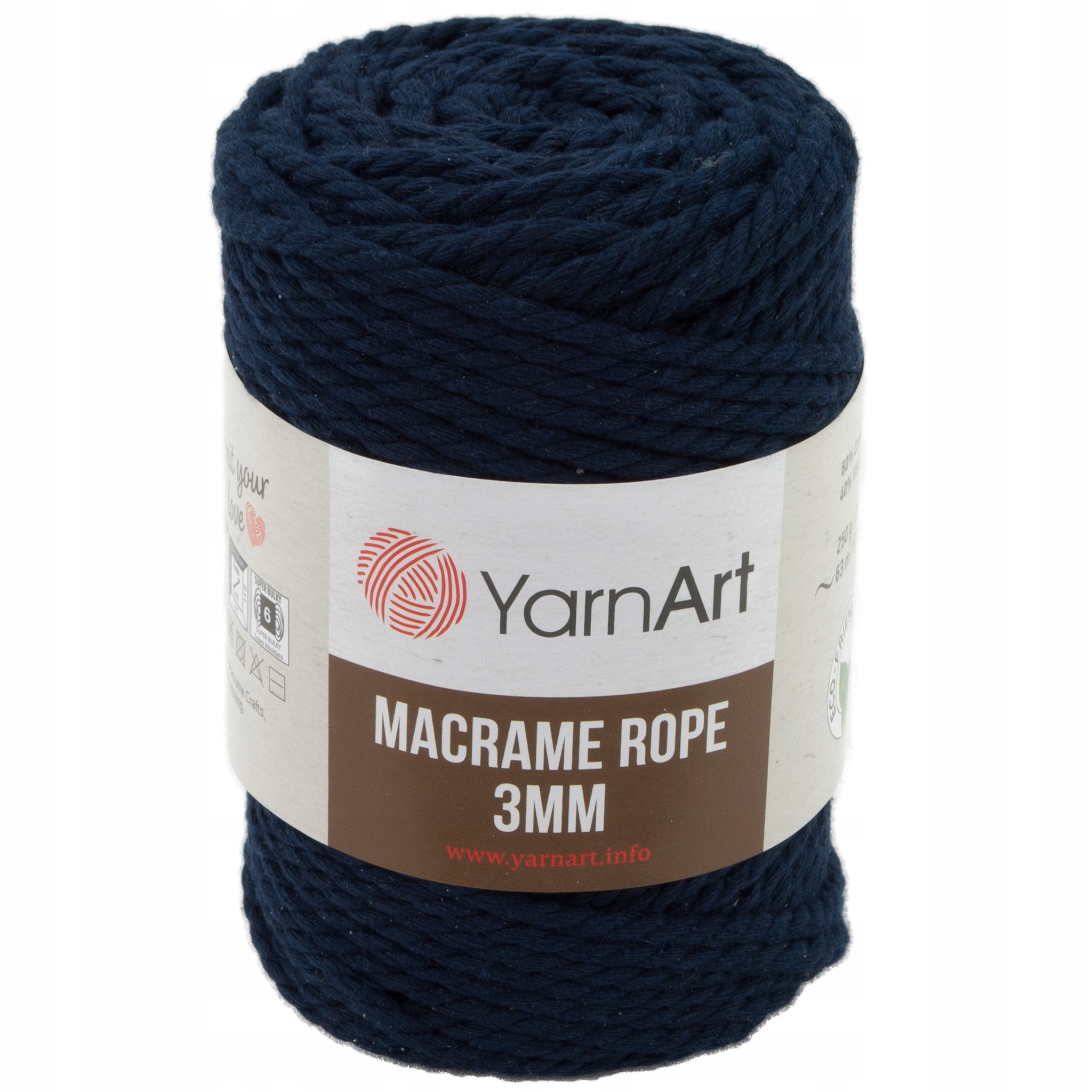 Sznurek skręcany YarnArt Macrame Rope 3mm 784