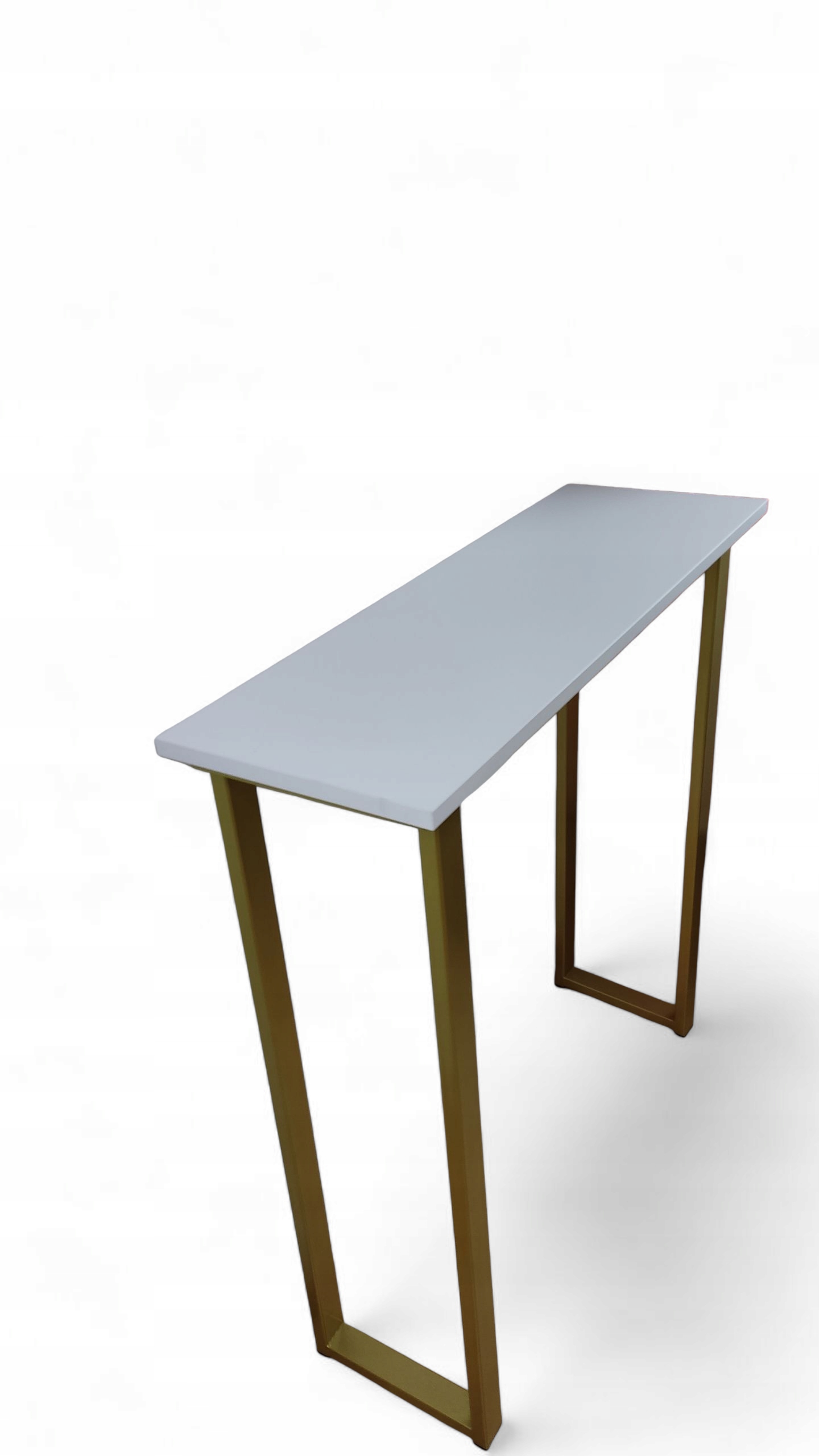 Konzolový stolek toaletní stolek bílá 100x30 loft zlato