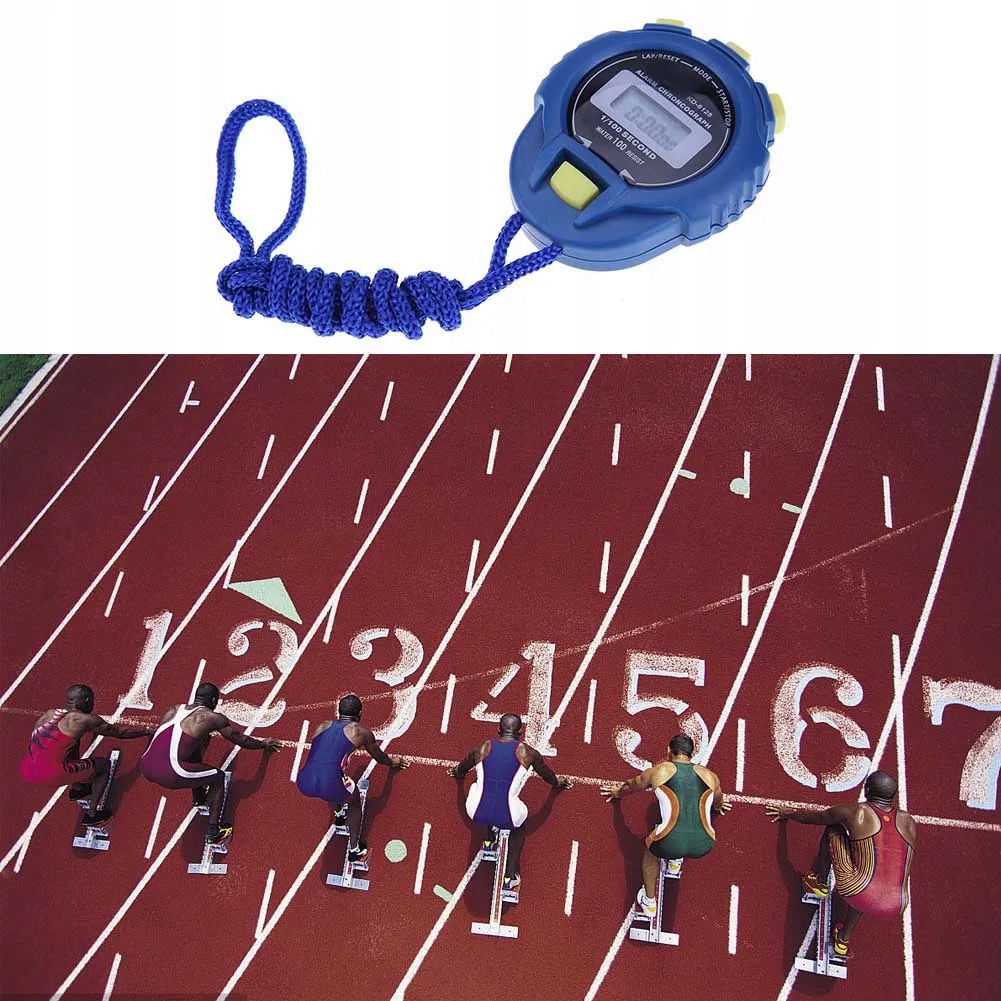 1-5pcDigital Stopwatch Calendar Lap Training Fitness LCD Display Stop Watch Model dvdcvdvc