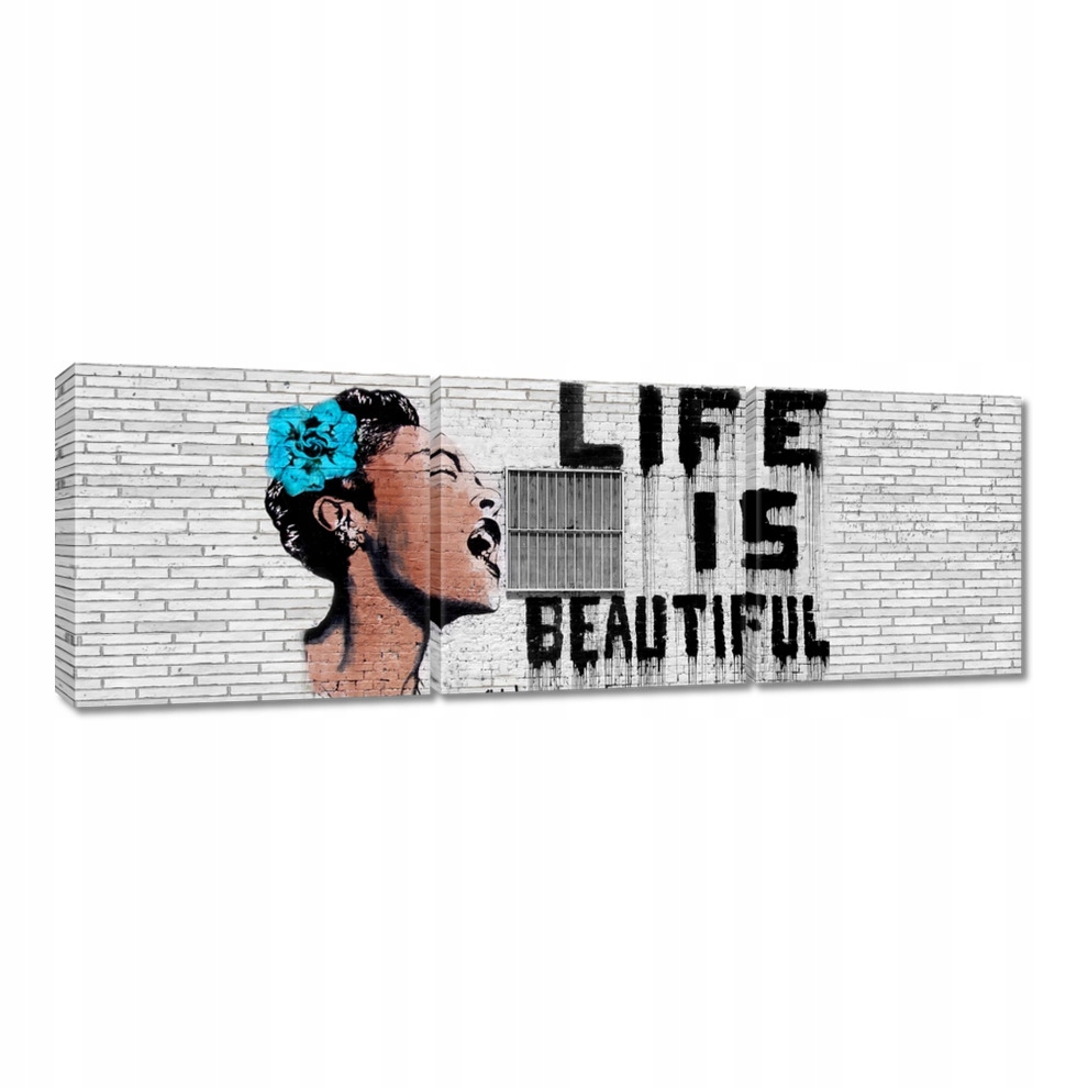 

Obrazy 120x40 Banksy Life is beautiful