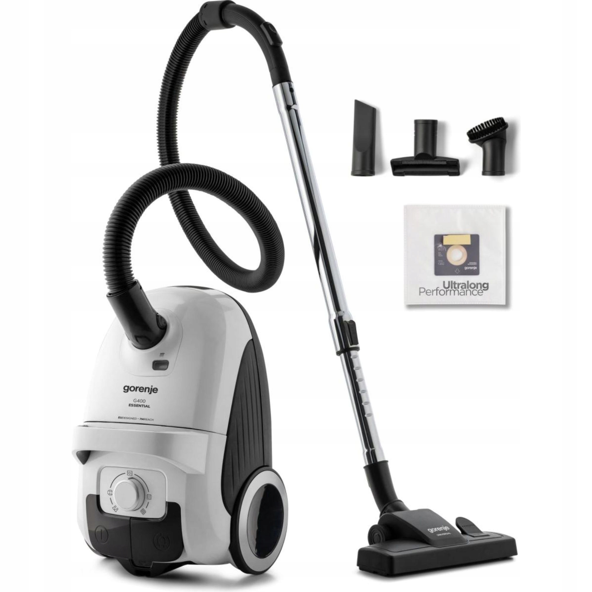 Odkurzacz workowy Gorenje VCE21G4EW 750W Worek 3L Regulowana moc