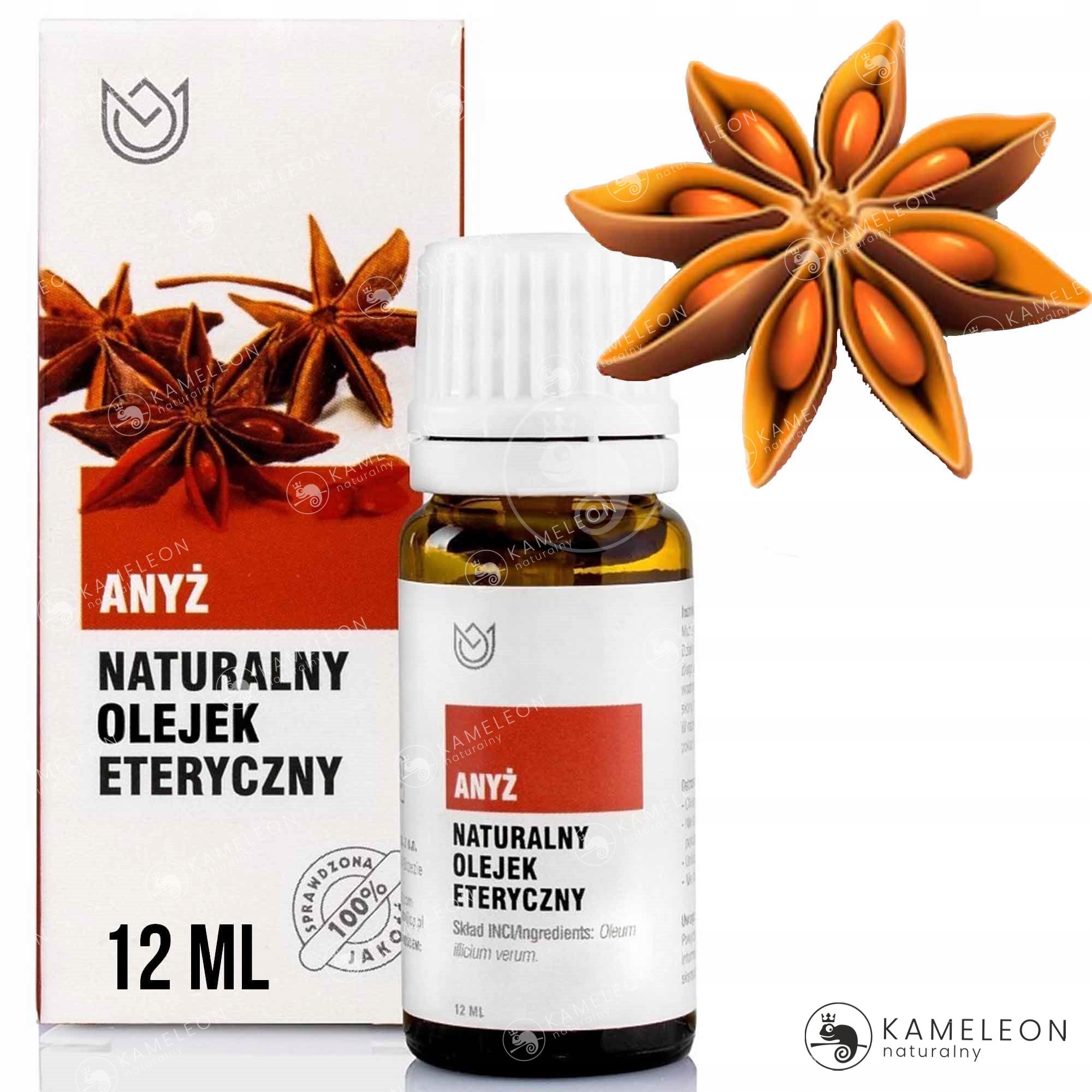 Naturalny OLEJEK ETERYCZNY ANYŻ anyżowy 12ml EAN (GTIN) 5904689140154