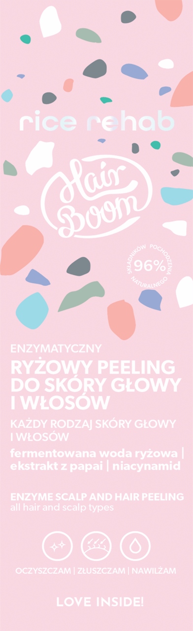 HAIRBOOM NATURALNY PEELING DO SKÓRY GŁOWY I WŁOSÓW Stan opakowania oryginalne