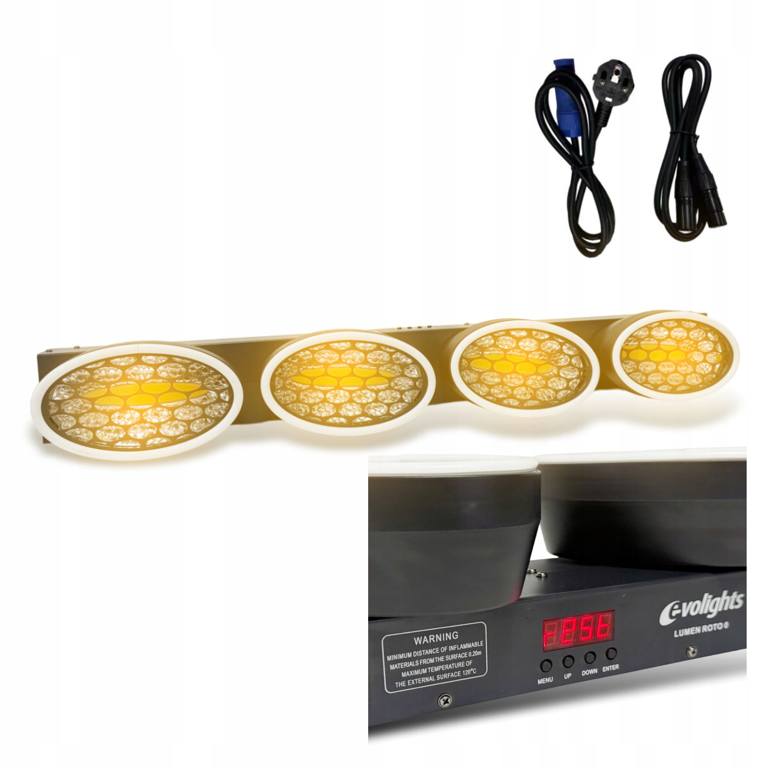 Efekt Świetlne Led Rgb Ruchomy Oświetlenie Sceniczne DMX 4x40W Ww IP20