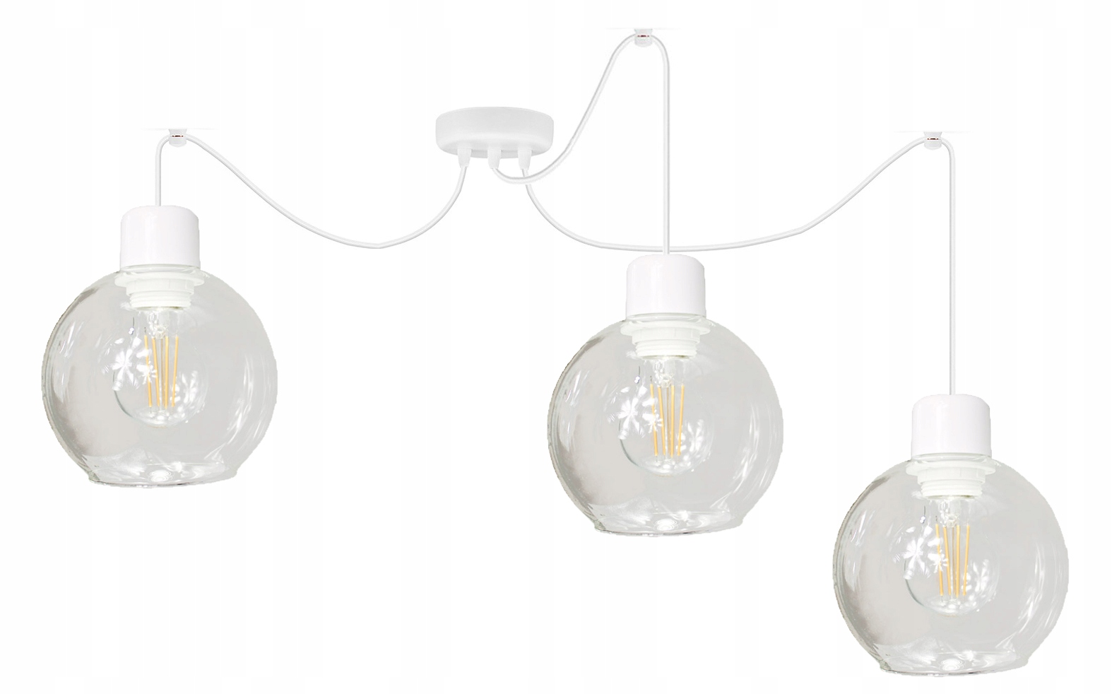 Závěsná Stropní Lampa Pavouk Lustr Sklo Led