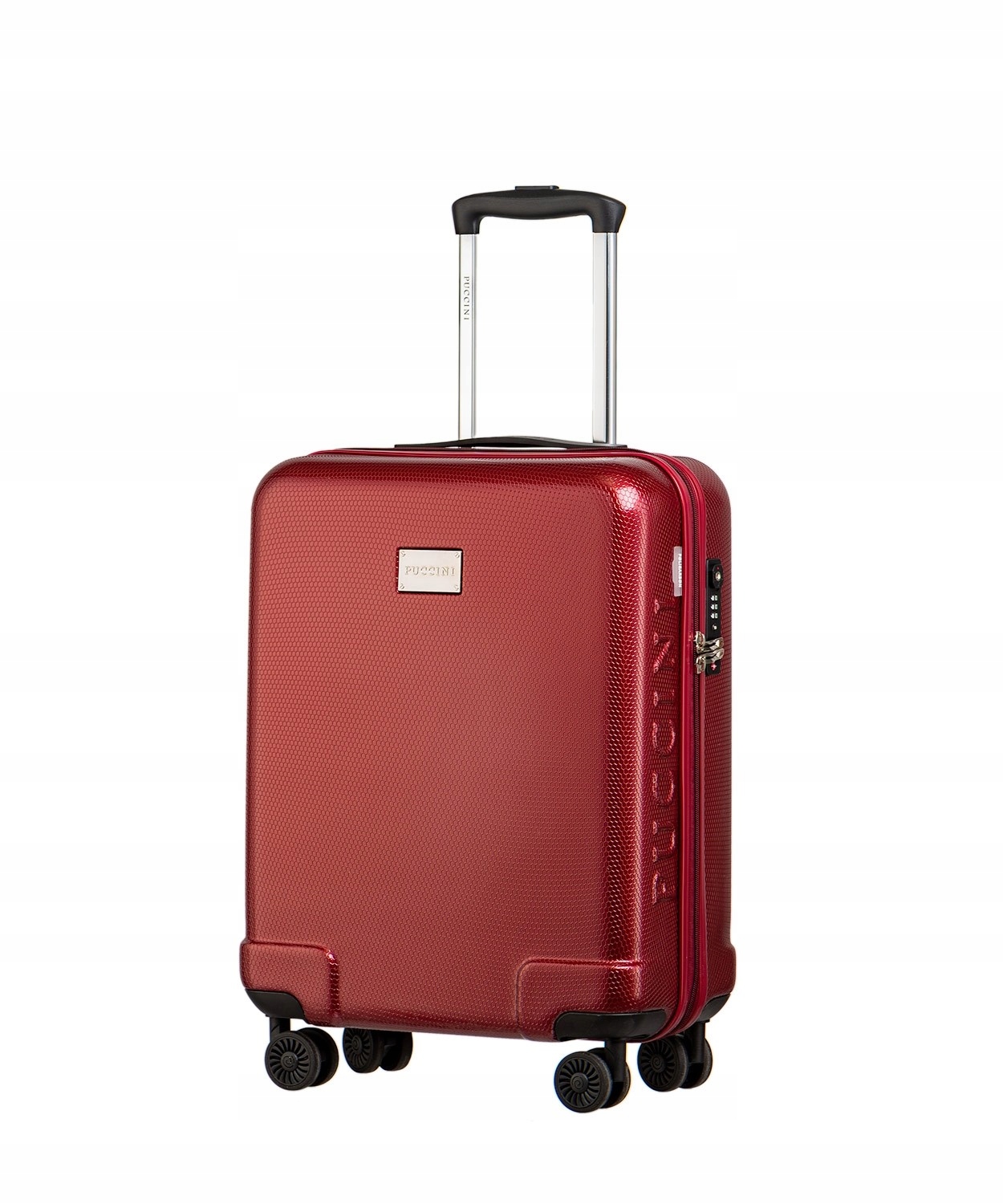 Walizka Kabinowa Podróżna Na Kółkach Mała Twarda Puccini Bordowa PC029C 3