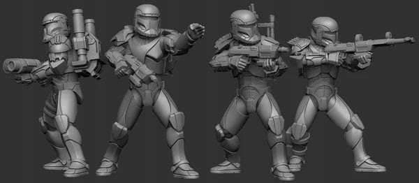 Delta Squad model pasuje do gry StarWars Legion