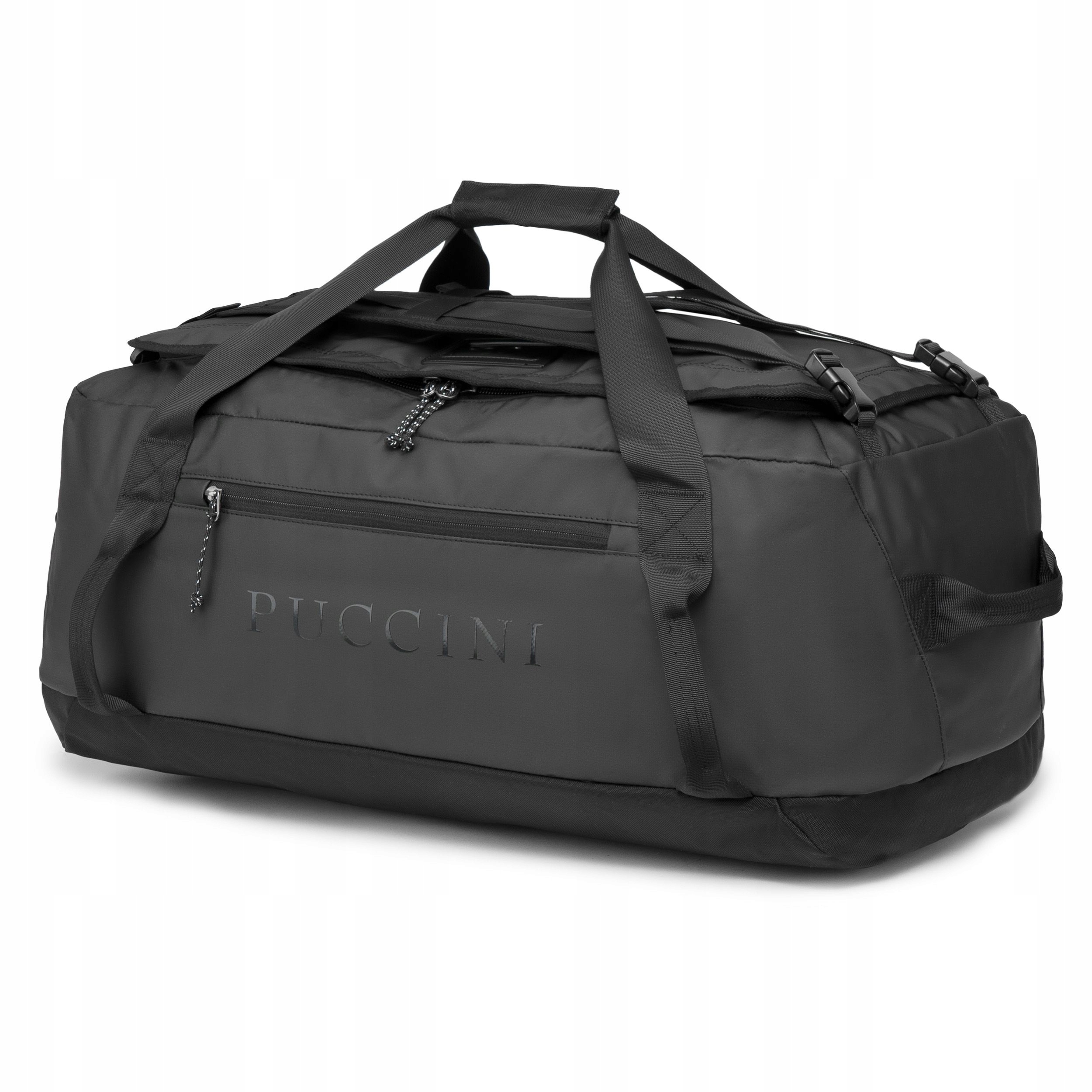 Torba Podróżna Sportowa z Funkcją Plecaka 2w1 Czarna Puccini TD244L-1