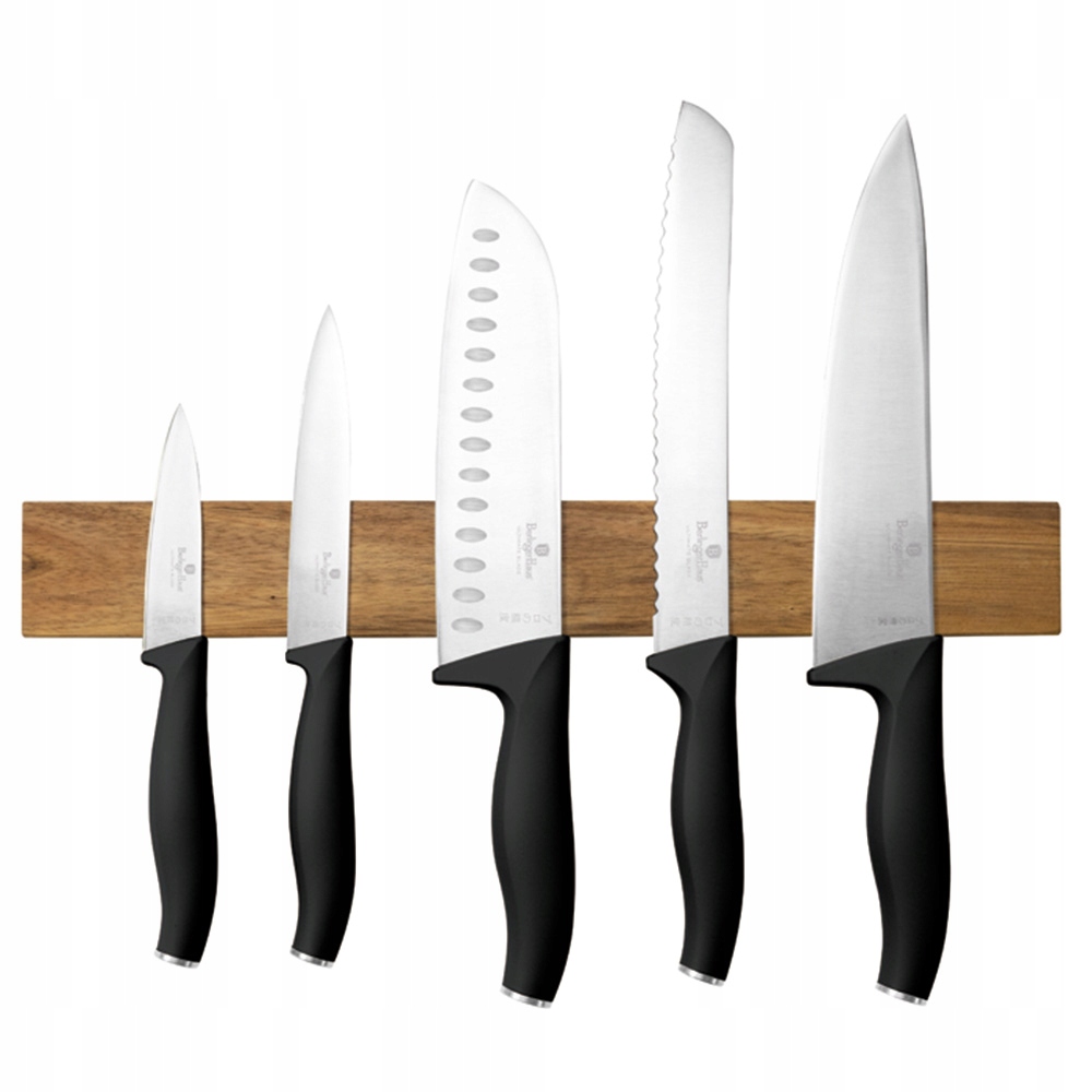 Berlingerhaus Sada nožů s magnetickým držákem z akátového dřeva 6 ks Matte