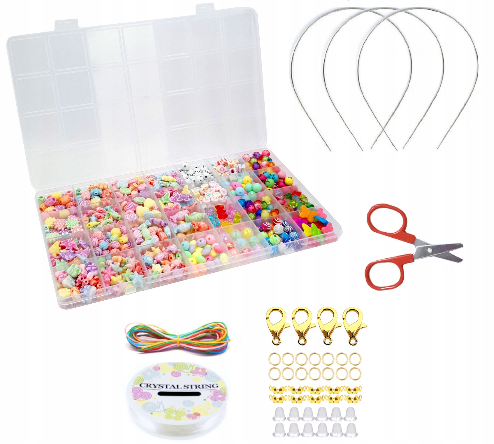 ZESTAW KORALIKÓW DO ROBIENIA BIŻUTERII BRANSOLETEK Kod producenta zk59