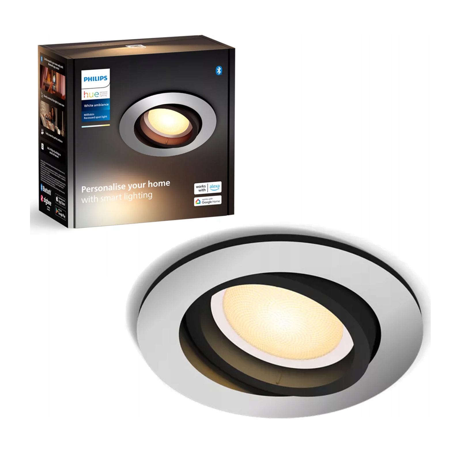kulatý kulatá Philips Hue stříbrná sw880