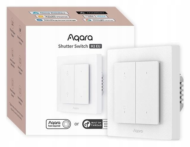 Przełącznik do rolet Aqara Shutter Switch H2 Eu Thread Zigbee offline