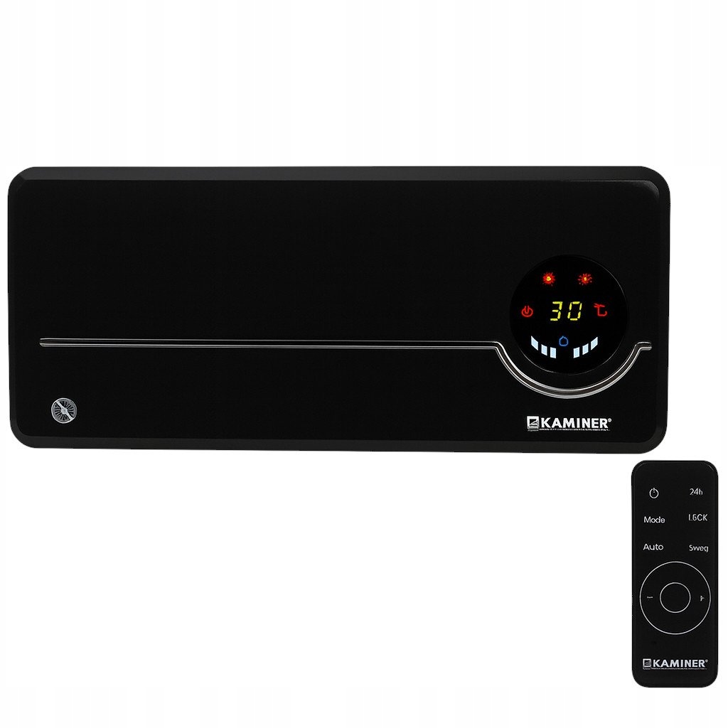 Kaminer 26388 Nástěnný teplovzdušný ventilátor Airo s Wifi, 2000 W, černá