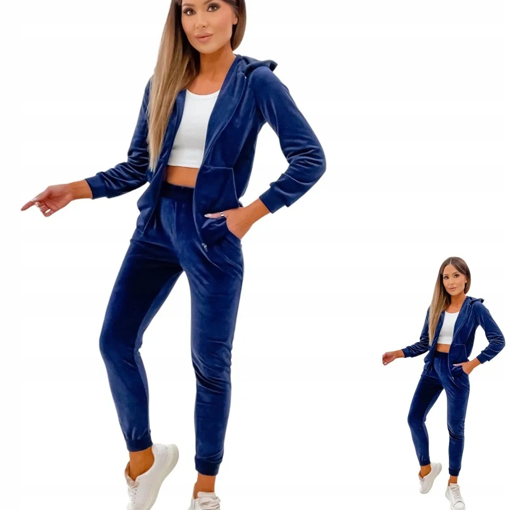 Dámská Teplákovka souprava s kapucí M 38 tmavě modrá