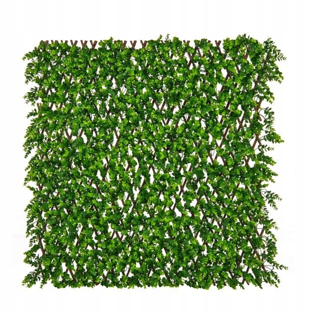 Umelý Živý Plot Balkónová Ochrana S Listami Bluszczu 180 × 90 CM Zelená