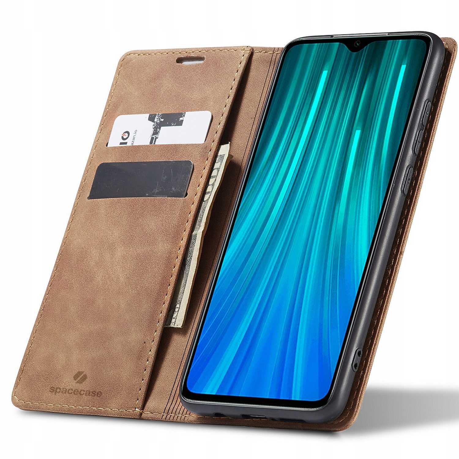 Spacecase Wallet Redmi Note 8 Pro světle hnědá