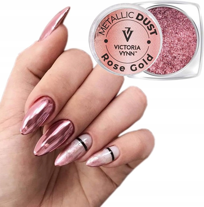 VICTORIA VYNN METALLIC DUST METALICZNY PYŁEK EFEKT CHROMU ROSE GOLD