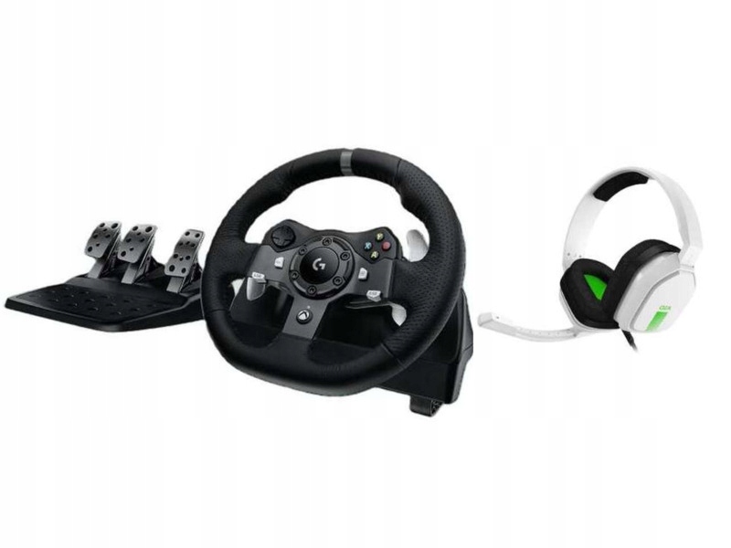 Logitech G920 Wheel + Astro A10 Xbox Headset White