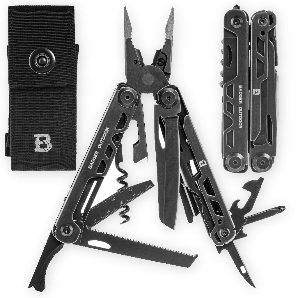Multitool Narzędzie Wielofunkcyjne survival Badger Outdoor Ash Blackwash