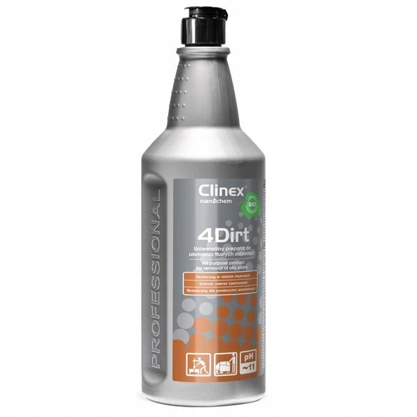 

Clinex 4DIRT Do Usuwania Tłustych Zabrudzeń 1L