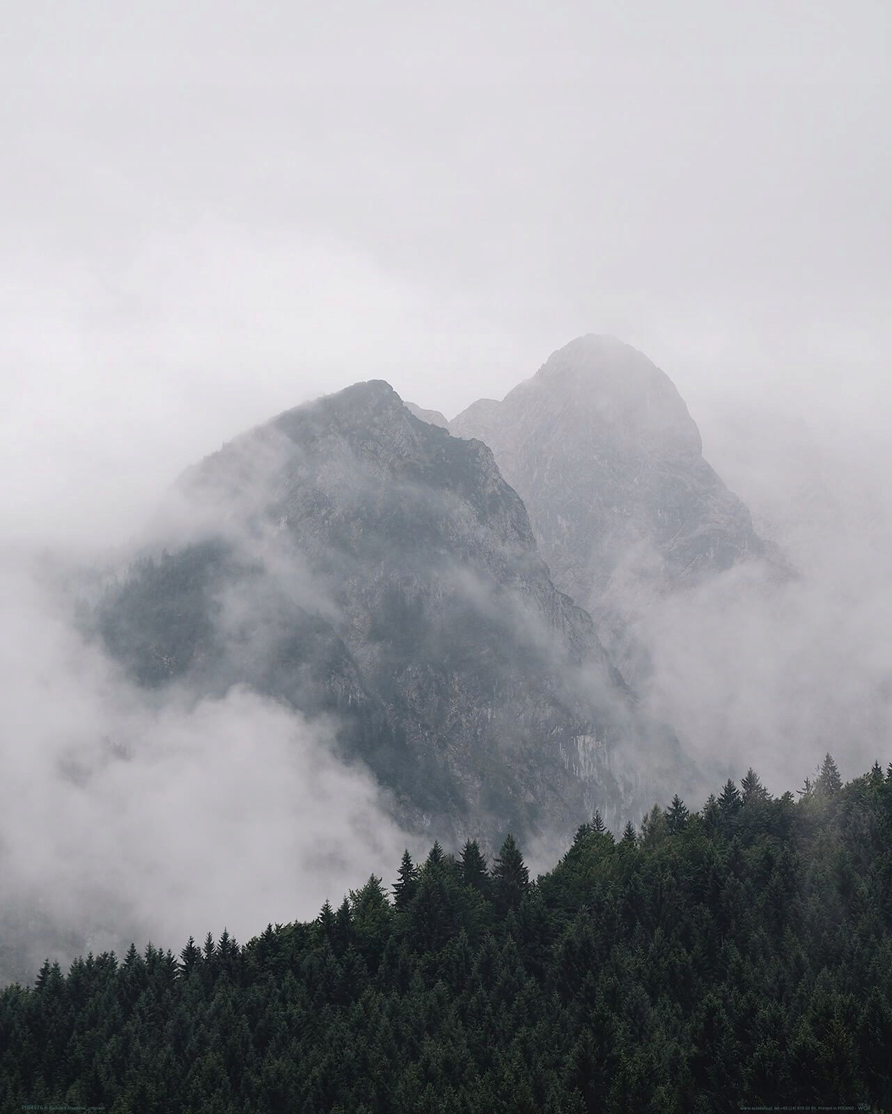 

Plakat na ścianę Szczyty we mgle 40x50 cm