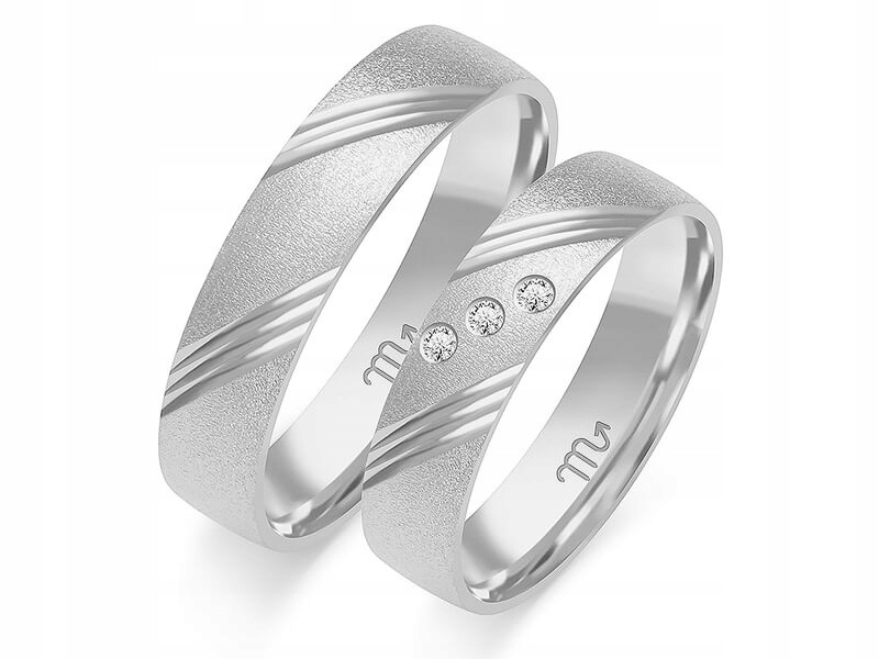 

Złota biała obrączka delikatna 14K 585 r 32 33 34