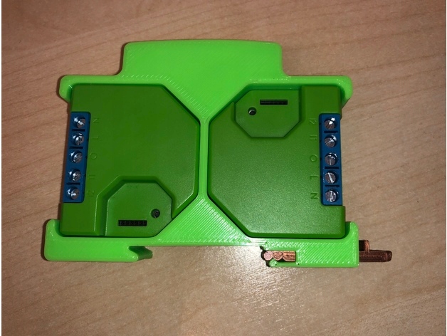 Uchwyt szyna DIN 2x Shelly Dimmer / RGBW2 Marka inny