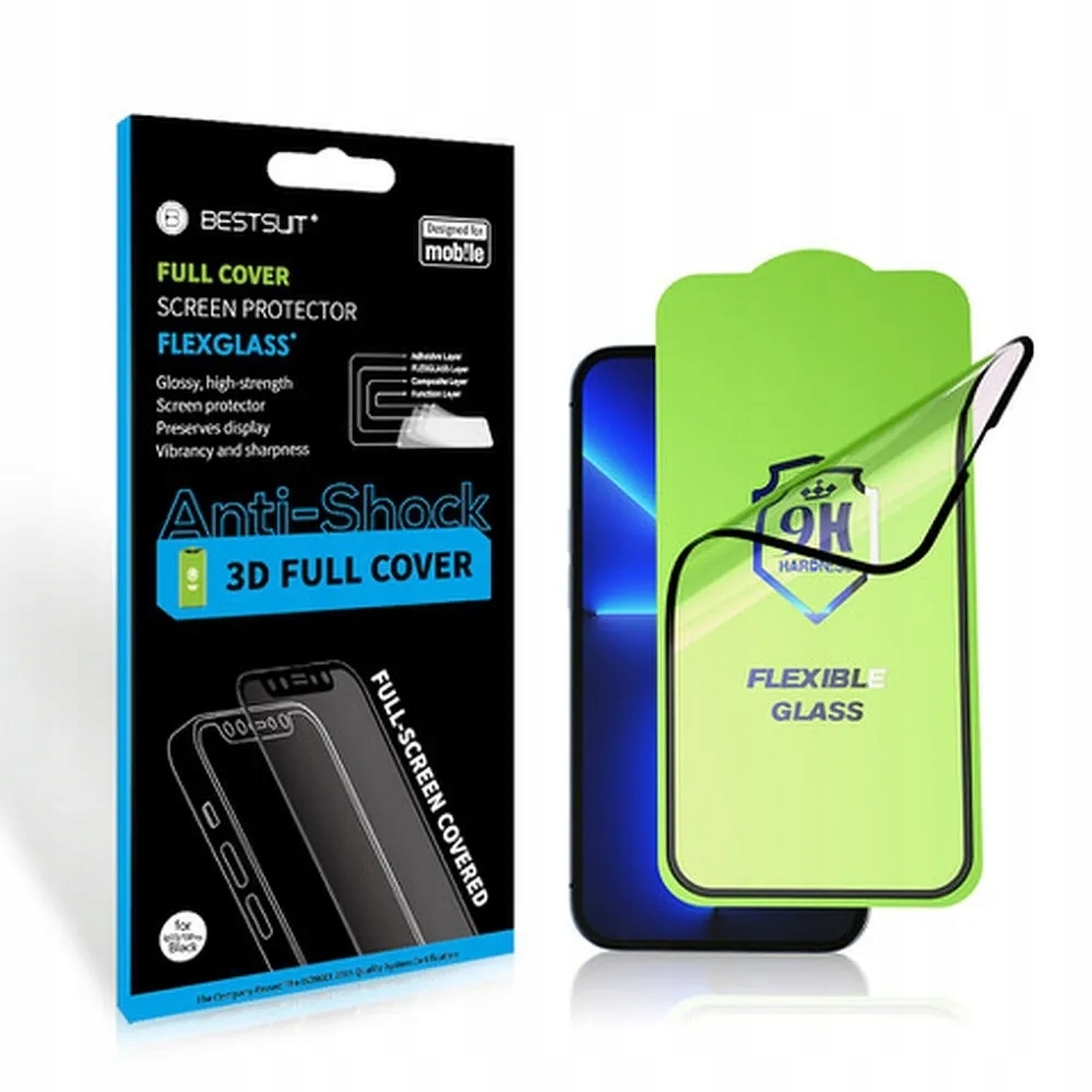 

Szkło hybrydowe Full Glue do iPhone Xr/11 czarny