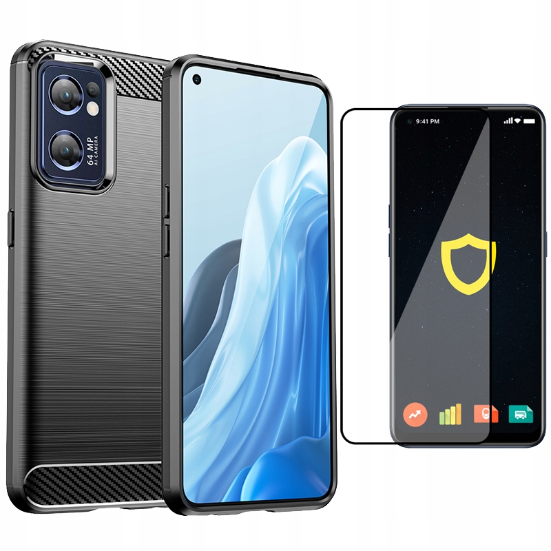 

Etui Pancerne Carbon Do Oppo Reno 7 5G Szkło