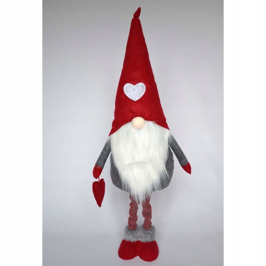 DUŻY SKRZAT MIKOŁAJ NA TELESKOPOWYCH NOGACH GNOM ŚWIĄTECZNY OZDOBA 128cm