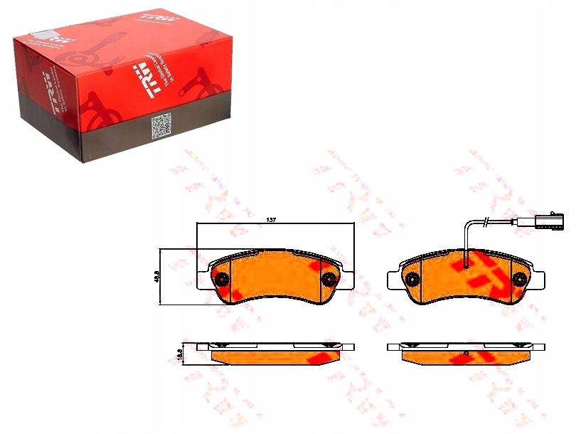 TRWGDB2068 Brzdové Destičky Citroen Zadní Jumper 06- Asistent řidiče #33