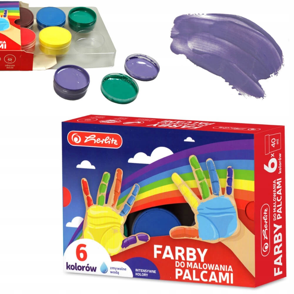 

Farby do malowania palcami dzieci atest 6 Herlitz