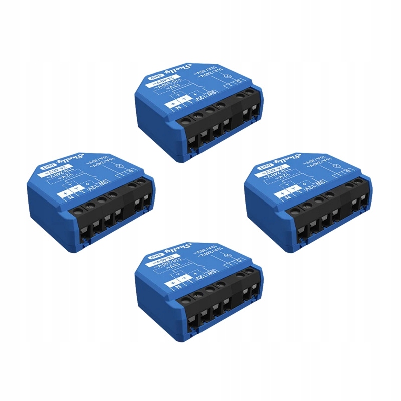 Zestaw 4 Sterowników Shelly 1 Gen3 WiFi/Bluetooth