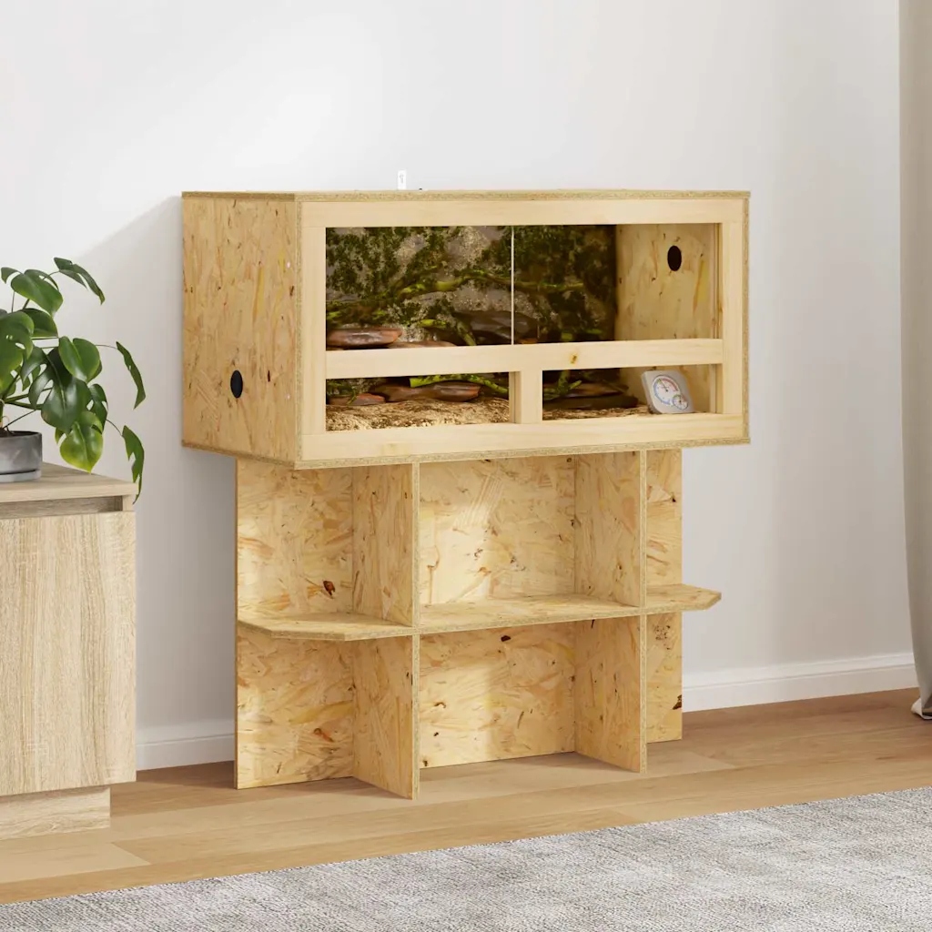 vidaXL Základ terária s policí Hnědá 80 x 40 x 50 cm Osb